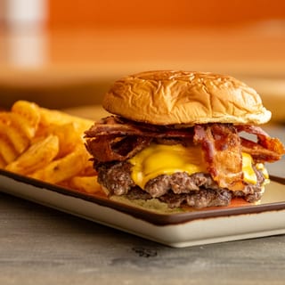 Bacon Cheeseburger with side Fries